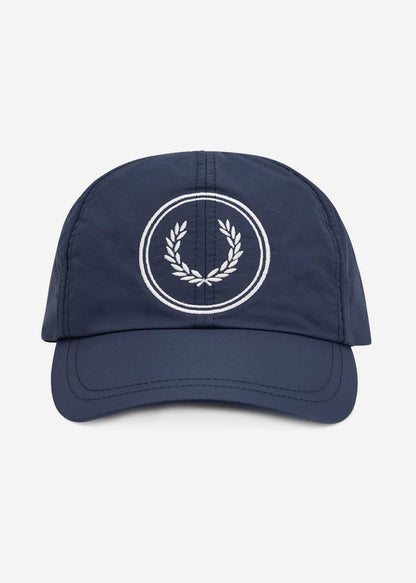 Fred Perry Petten  Circle branded ripstop cap - navy 