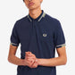 Fred Perry Polo's  Abstract tipped polo shirt - dark airforce 