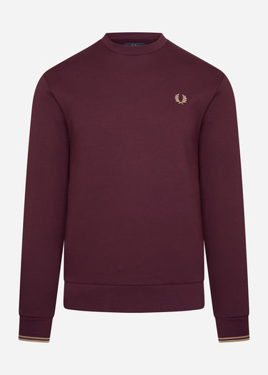 Fred Perry Truien  Fred Perry embroidered sweat - mahogany 