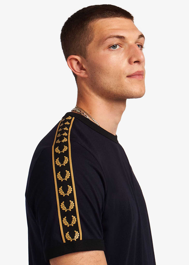 Fred Perry T-shirts  Gold taped ringer t-shirt - navy 