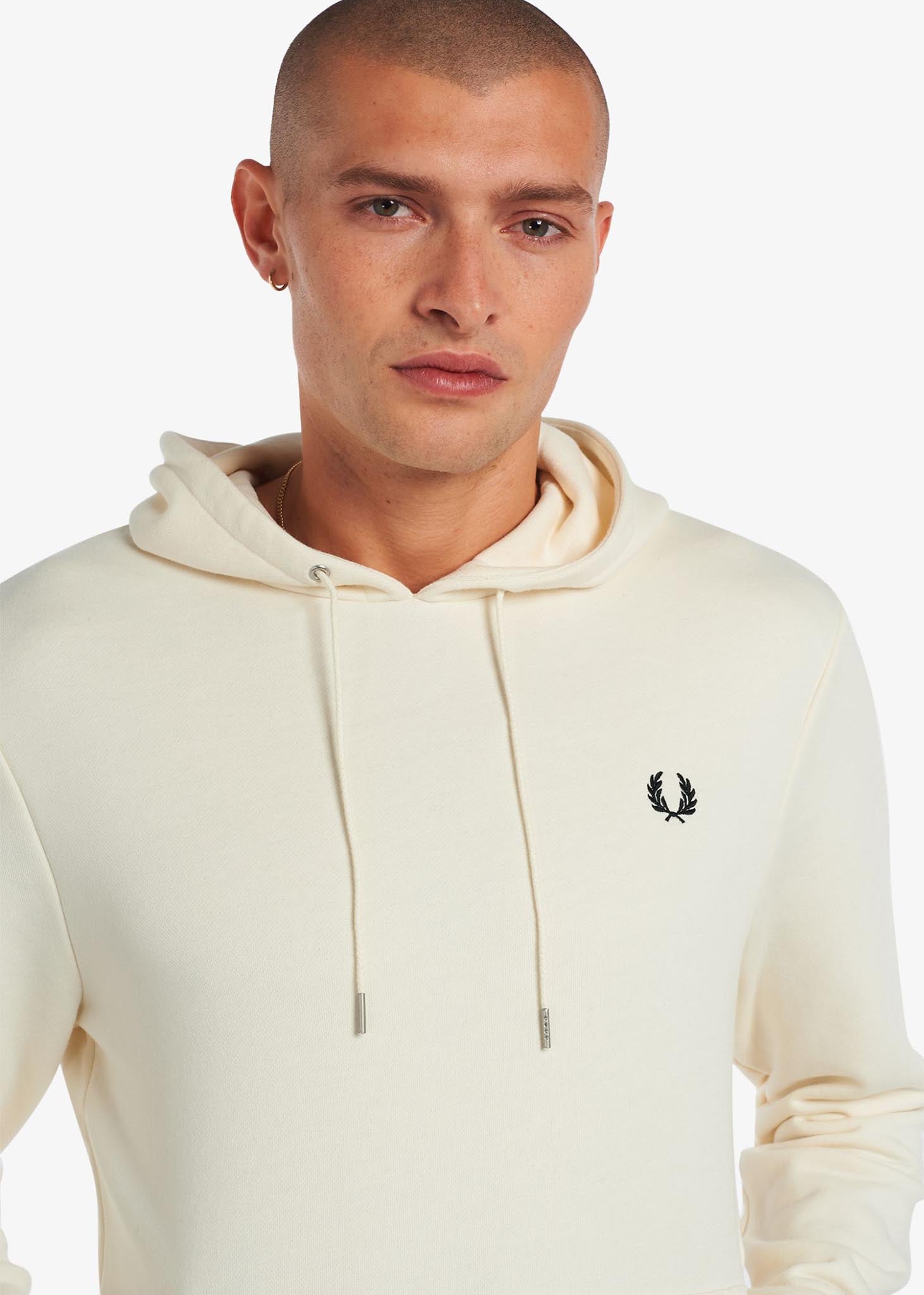 Fred Perry Hoodies  Tipped hooded sweatshirt - ecru 