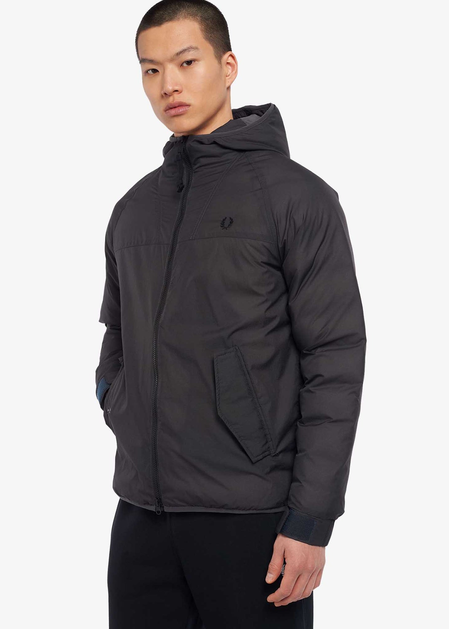 Fred Perry Jassen  Insulated hooded jacket - gunmetal 