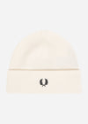 Fred Perry Mutsen  Merino wool beanie - ecru 