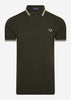 Fred Perry Polo's  Twin tipped aw polo - hunting green 