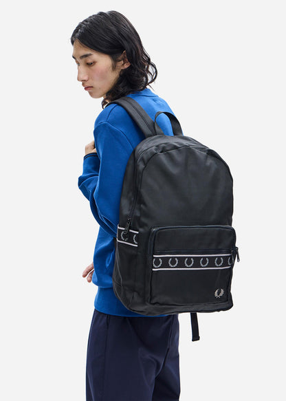 Fred Perry Tassen  Contrast tape track backpack - black 