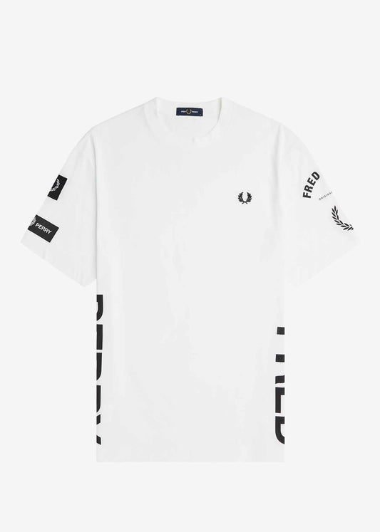 Fred Perry T-shirts  Bold branding t-shirt - white 