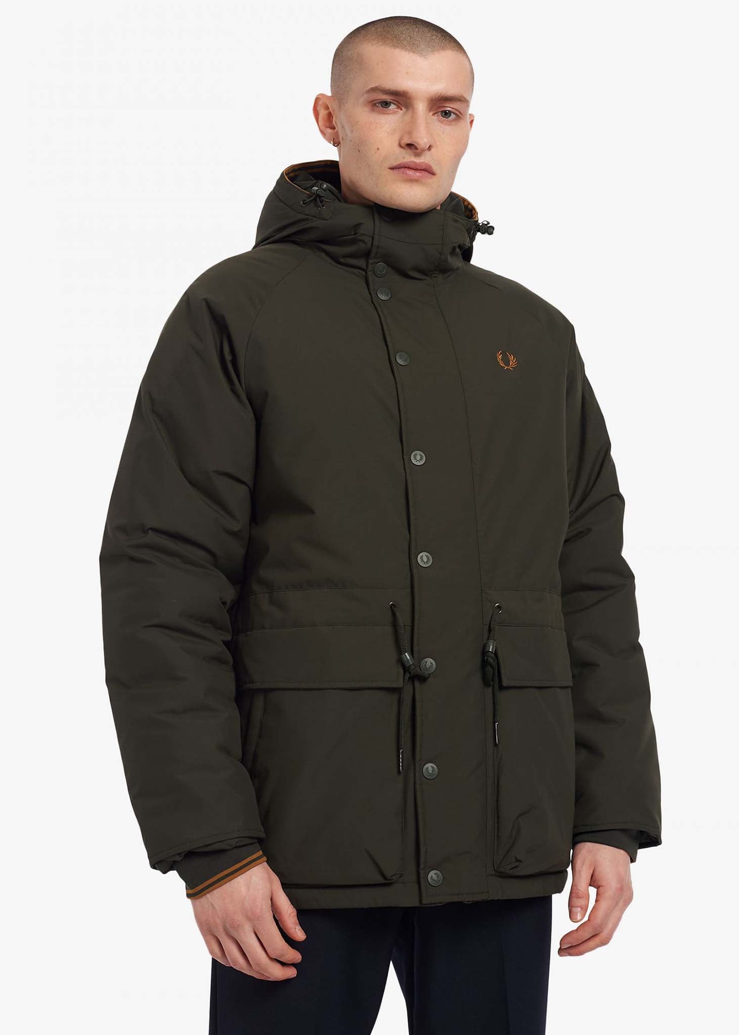 Fred Perry Jassen  Padded zip-through jacket - hunting green 