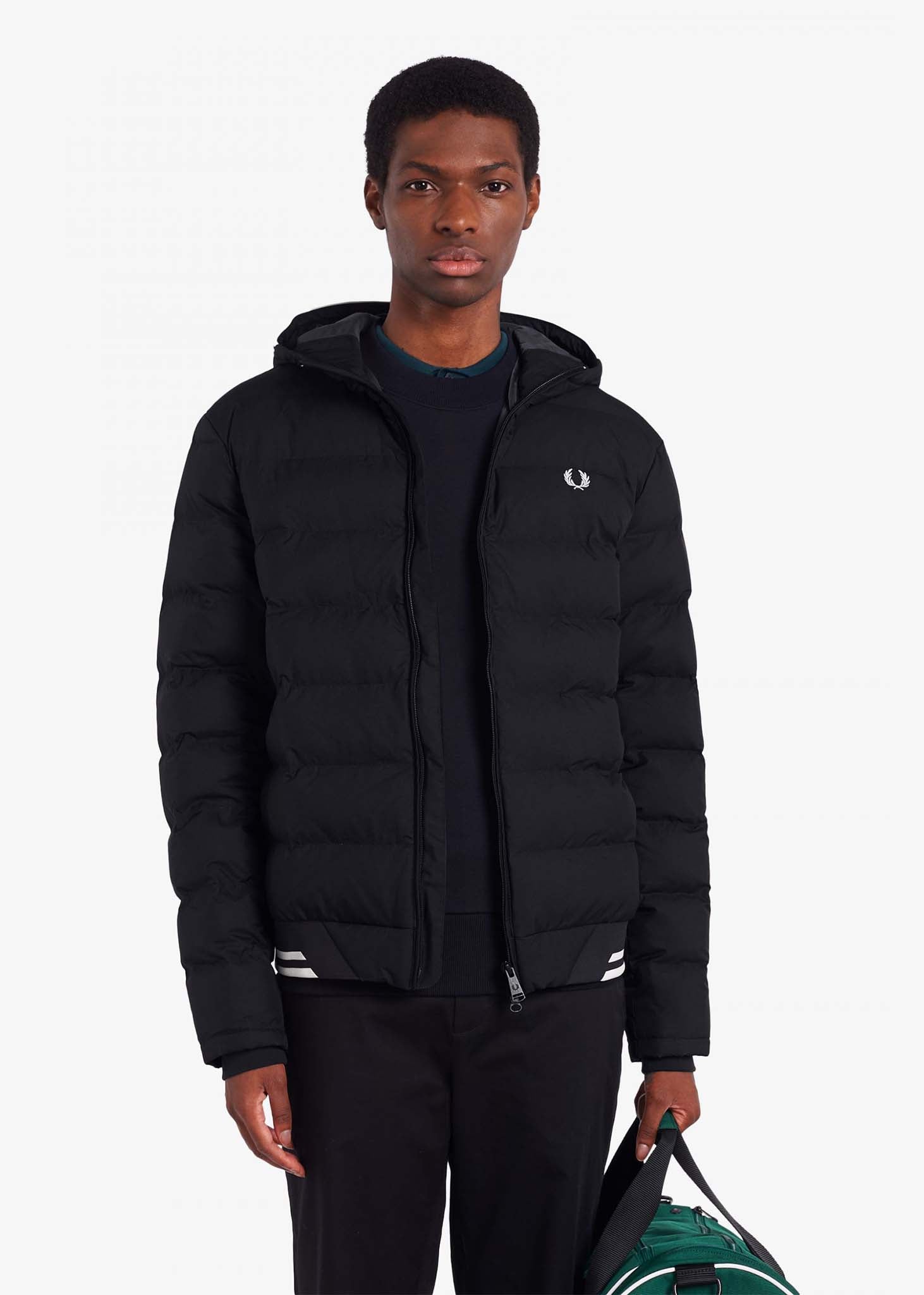 Fred Perry Jassen  Hooded insulated jacket - black 