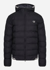 Fred Perry Jassen  Hooded insulated jacket - black 