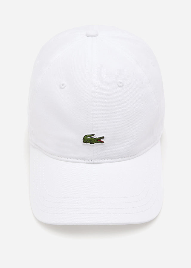Lacoste Petten  Cotton twill logo cap - white 
