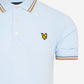 Lyle & Scott Polo's  Tipped polo - pastel blue / stand storm 