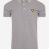 Lyle & Scott Polo's  Tipped polo shirt - mid grey marl lemon 