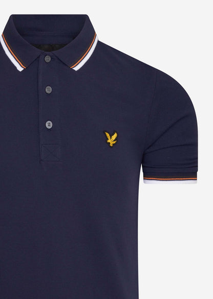 Lyle & Scott Polo's  Tipped polo - navy white 