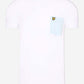 Lyle & Scott T-shirts  Contrast pocket t-shirt - white deck blue 