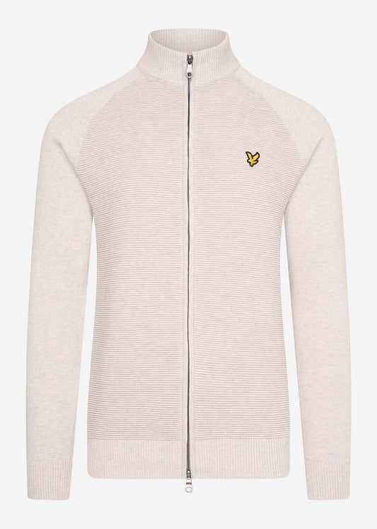 Lyle & Scott Vesten  Knitted zip through - light grey marl 