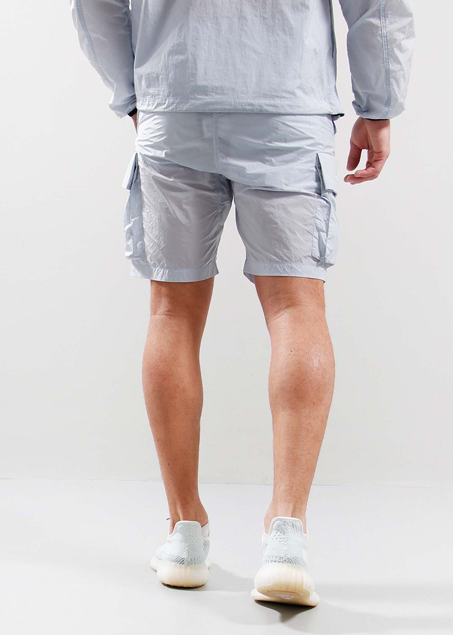 Marshall Artist Korte Broeken  Krinkle nylon cargo short - dolphin grey 