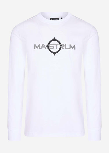 MA.Strum Longsleeve Tees  LS logo print tee - optic white 