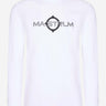 MA.Strum Longsleeve Tees  LS logo print tee - optic white 