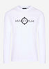 MA.Strum Longsleeve Tees  LS logo print tee - optic white 