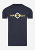 MA.Strum T-shirts  SS logo print tee - ink navy 