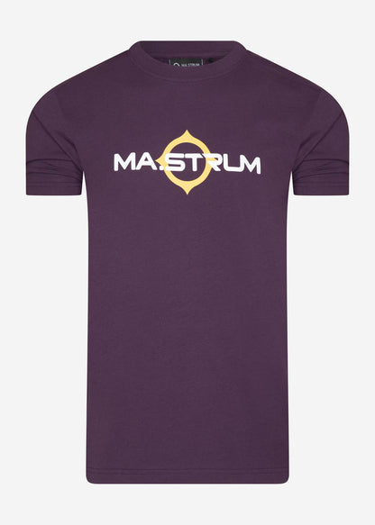 MA.Strum T-shirts  SS logo print tee - aubergine 