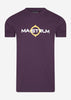 MA.Strum T-shirts  SS logo print tee - aubergine 