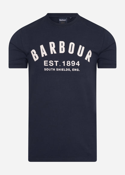 Barbour T-shirts  Ridge logo tee - navy 