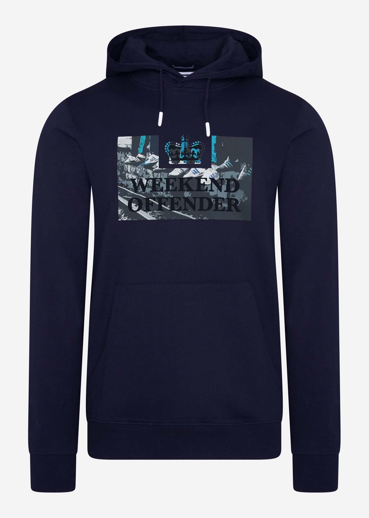 Weekend Offender Hoodies  Saturdays hoodie - navy 