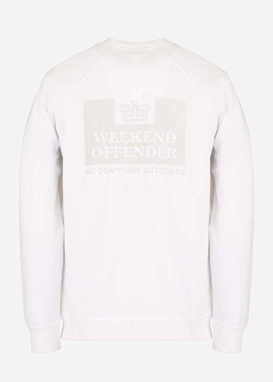 Weekend Offender Truien  Leo Gregory special sweat - white 