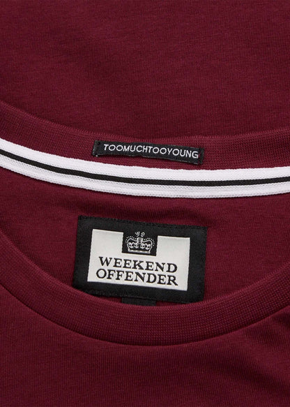 Weekend Offender T-shirts  Anacleti tee - claret 